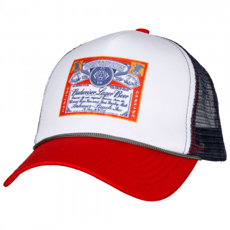 Budweiser Red White and Blue Trucker Hat